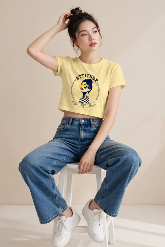 "Attitude" Cropped Tee