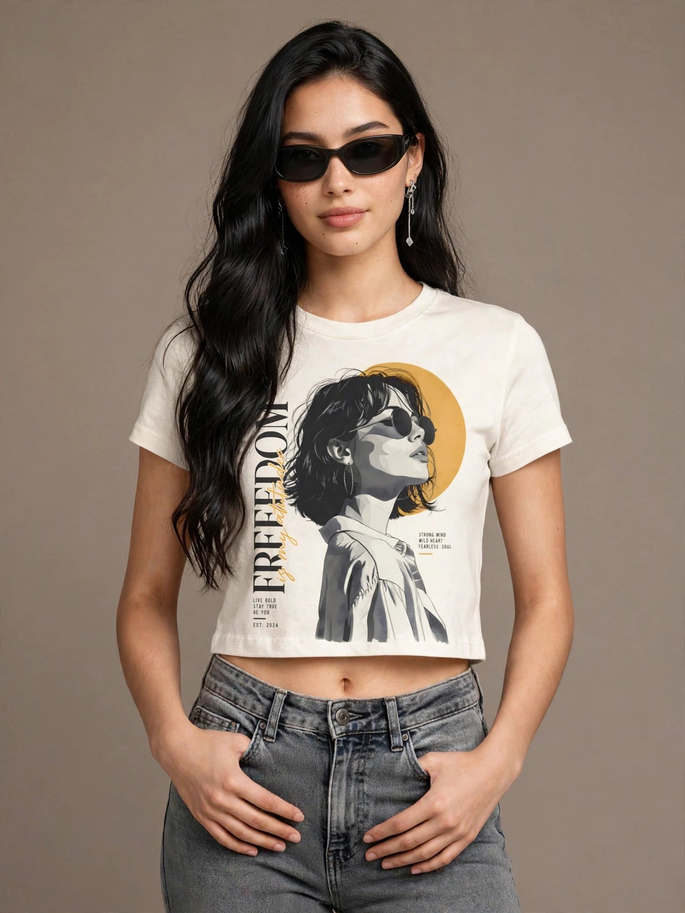 "Freedom" Cropped Tee