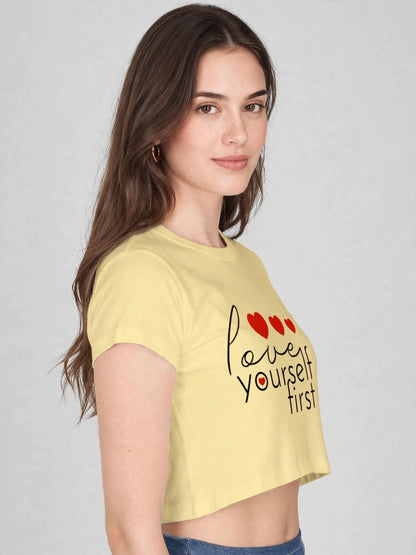 "Love Yourself First" Cropped Top