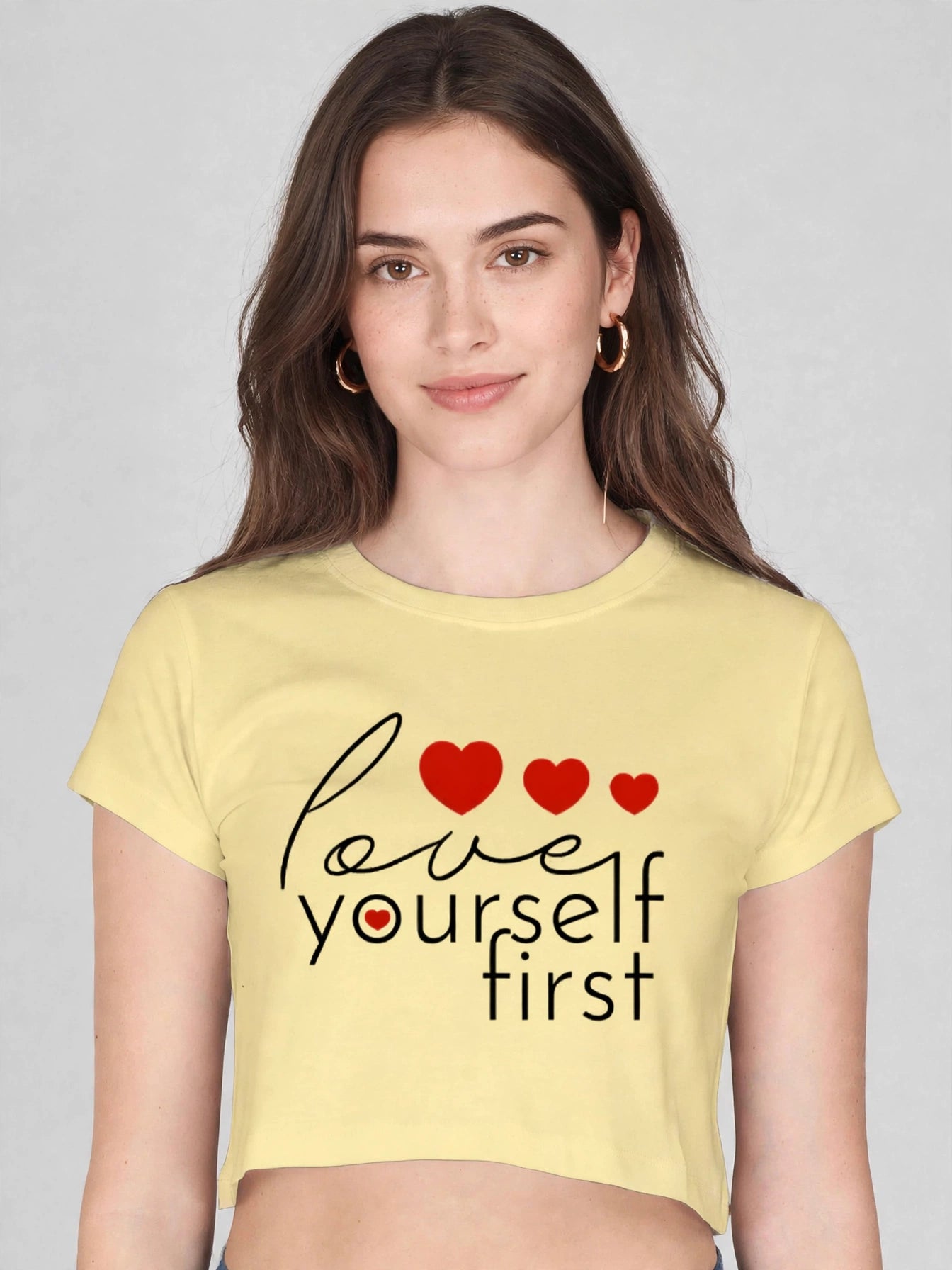 "Love Yourself First" Cropped Top