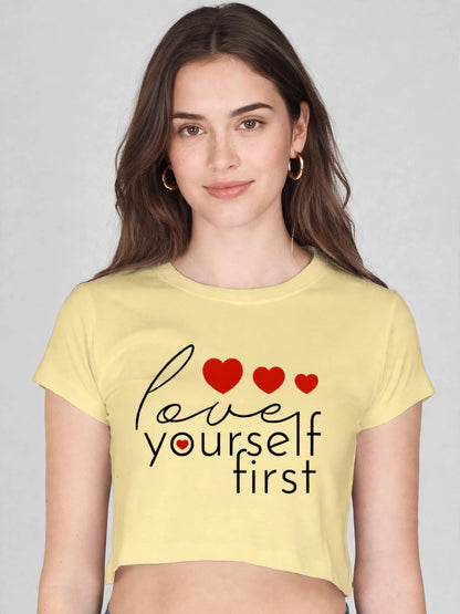 "Love Yourself First" Cropped Top