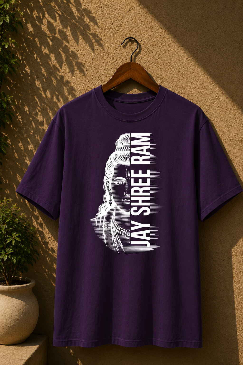Unisex Classic Divine Equilibrium: Jay Shree Ram (White) | Unisex Classic T-Shirt