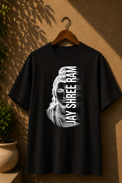 Unisex Classic Divine Equilibrium: Jay Shree Ram (White) | Unisex Classic T-Shirt