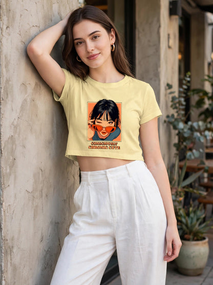 "Consciously Chronic Cute" Cropped Tee