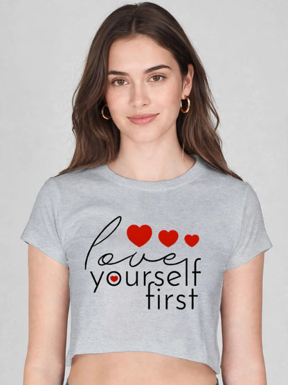 "Love Yourself First" Cropped Top