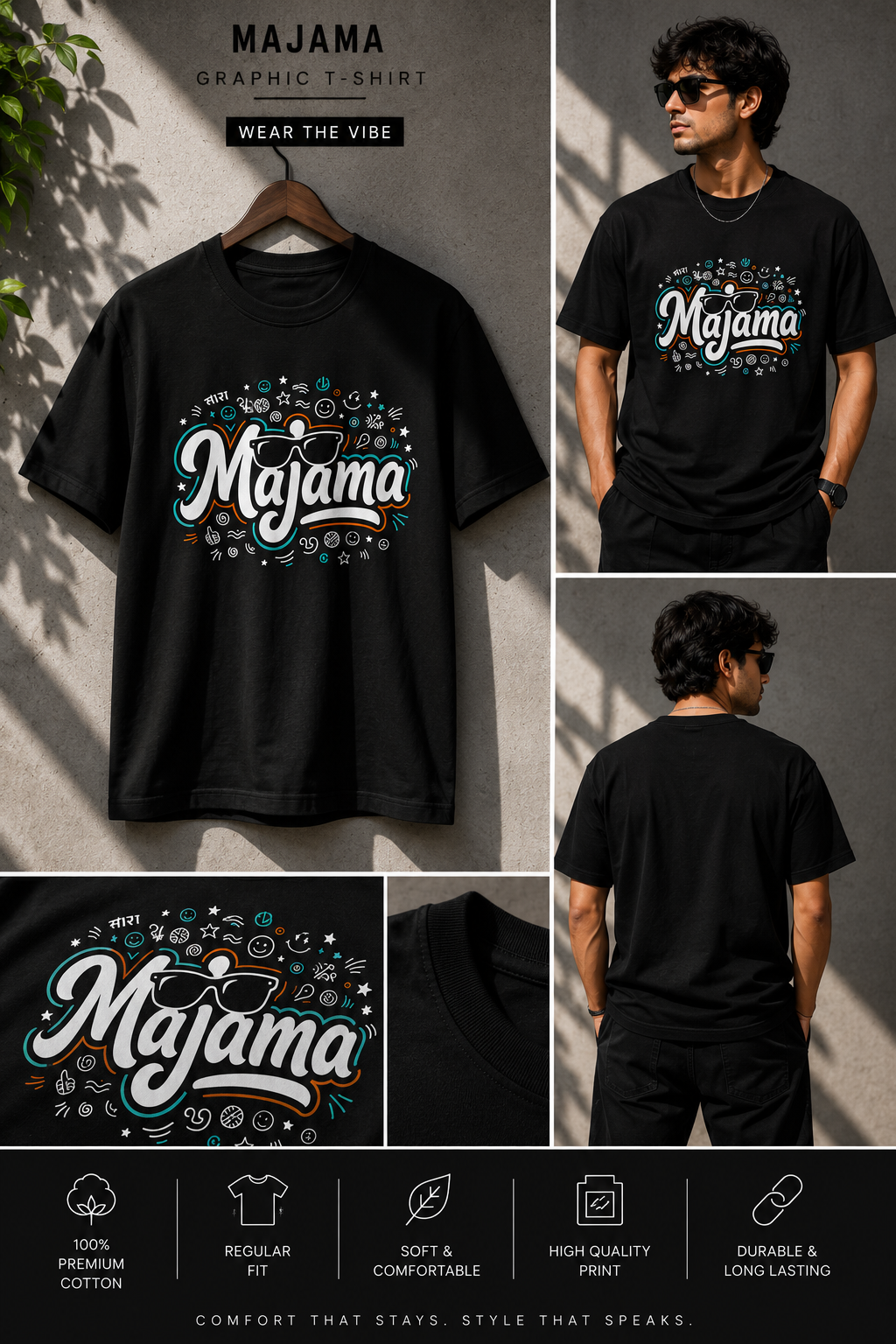 Majama Unisex Classic Crew T-Shirt
