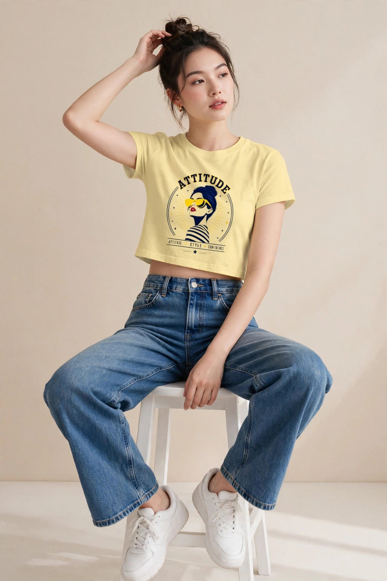 "Attitude" Cropped Tee
