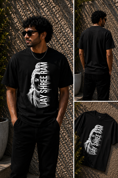 Unisex Classic Divine Equilibrium: Jay Shree Ram (White) | Unisex Classic T-Shirt