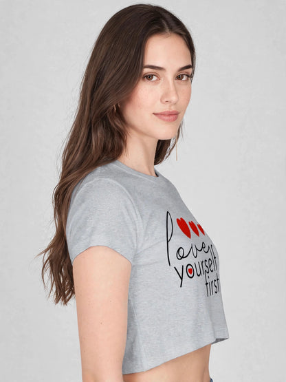 "Love Yourself First" Cropped Top