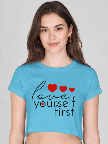 "Love Yourself First" Cropped Top