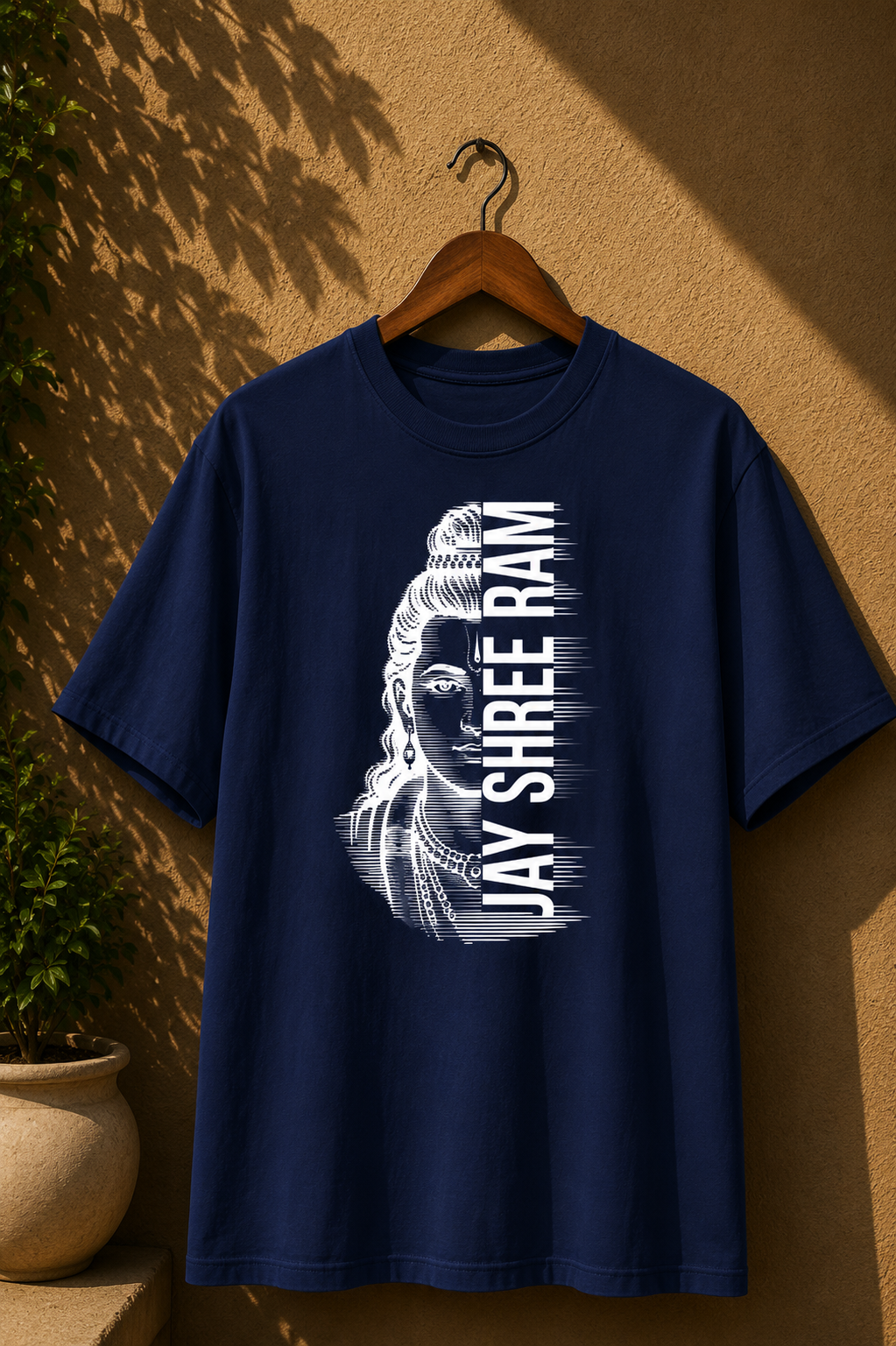 Unisex Classic Divine Equilibrium: Jay Shree Ram (White) | Unisex Classic T-Shirt