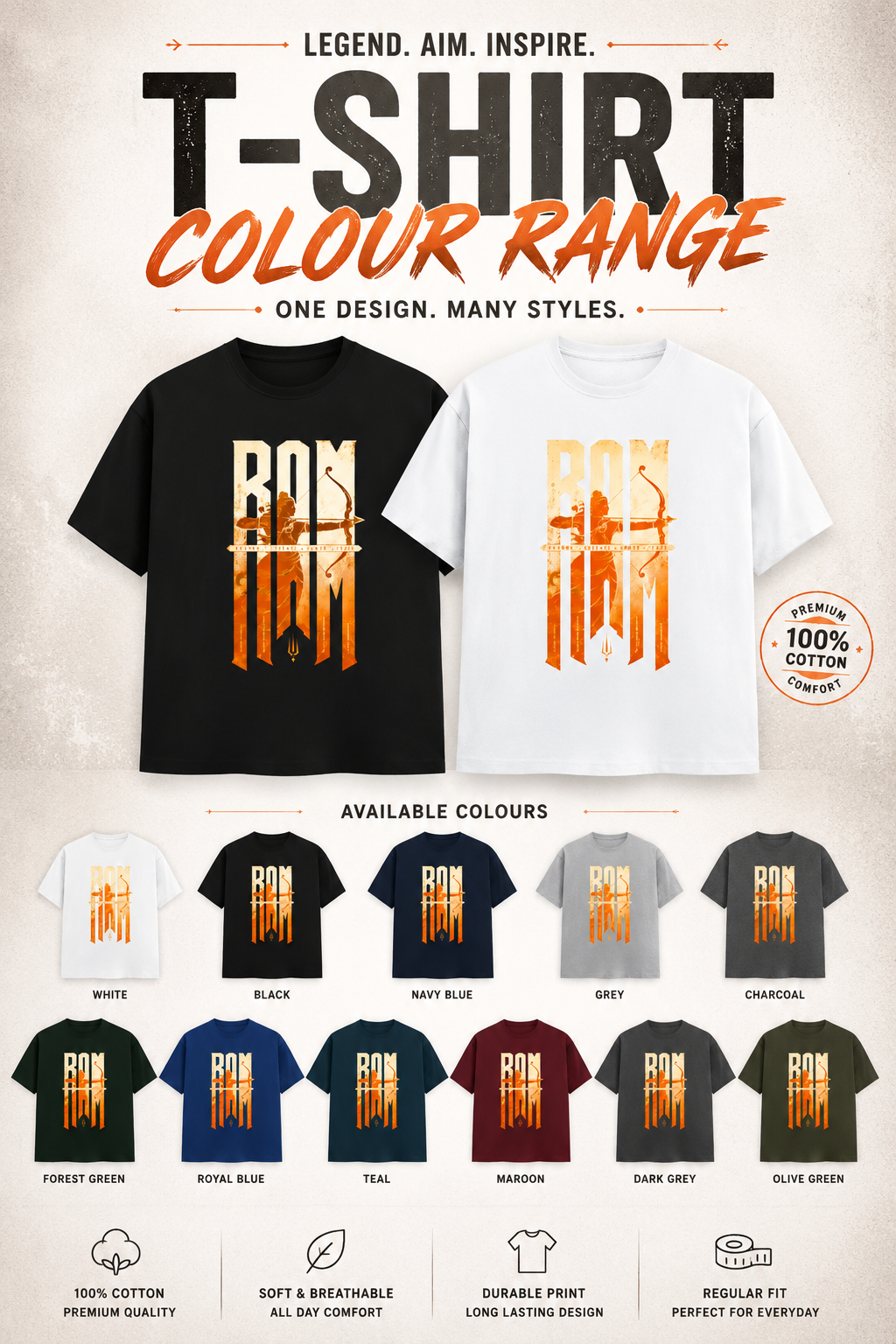 Righteous Warrior: Shri Ram | Unisex Classic T-Shirt