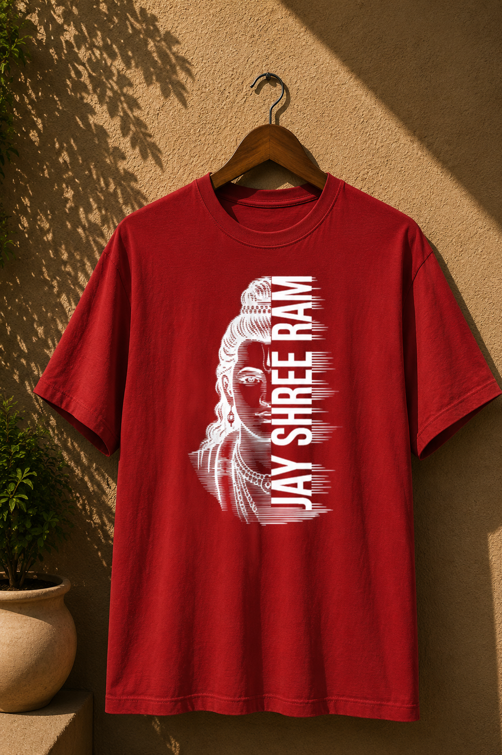 Unisex Classic Divine Equilibrium: Jay Shree Ram (White) | Unisex Classic T-Shirt