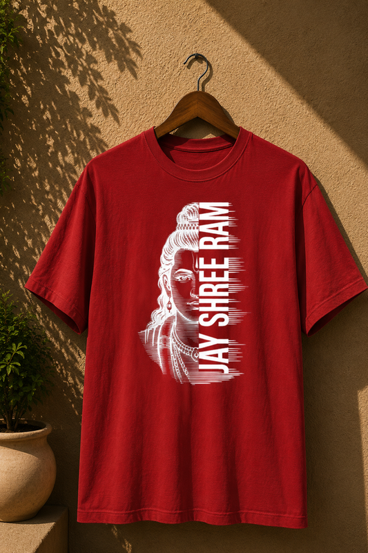 Unisex Classic Divine Equilibrium: Jay Shree Ram (White) | Unisex Classic T-Shirt