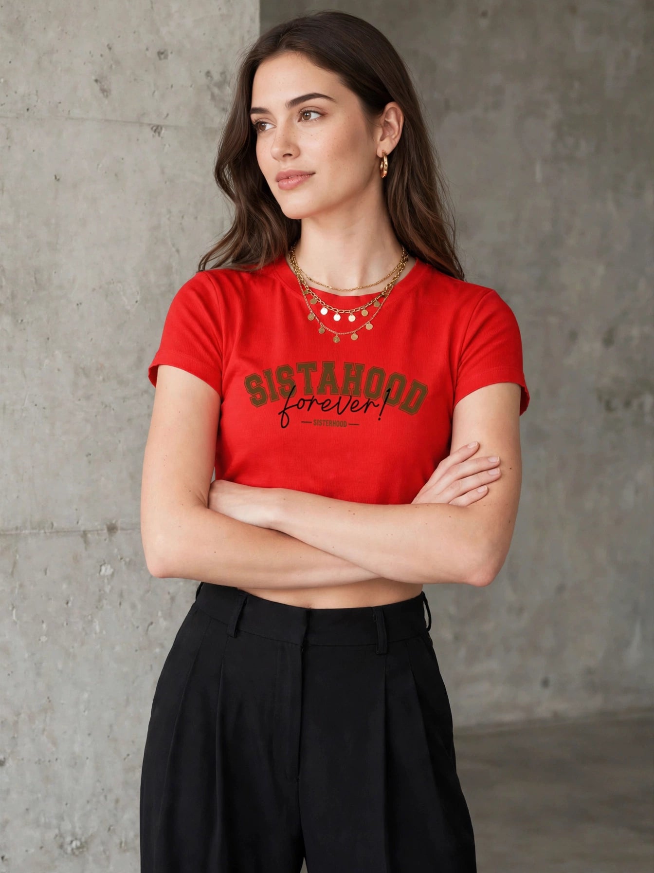 "Sistahood Forever" Cropped Top