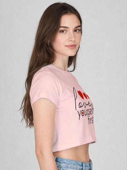 "Love Yourself First" Cropped Top