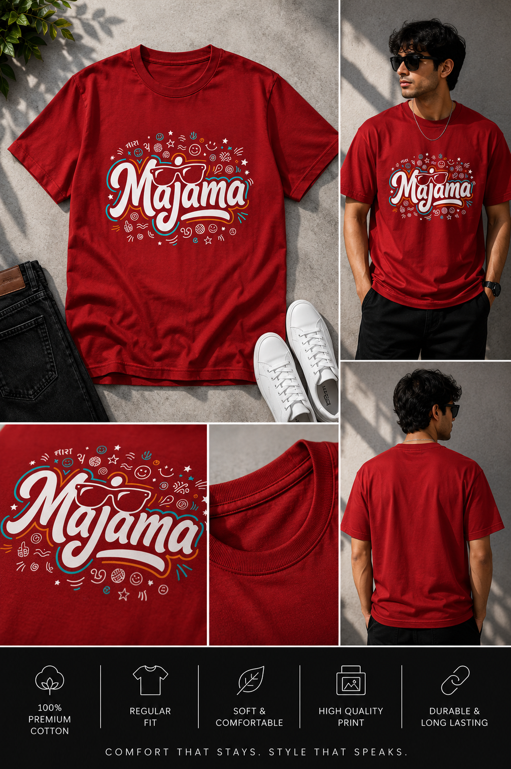 Majama Unisex Classic Crew T-Shirt