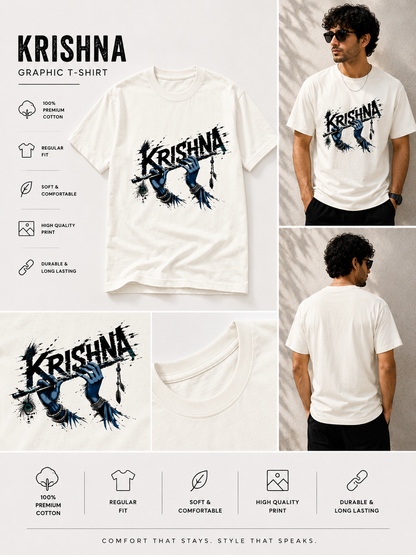 Krishna Flute Glitch | Unisex Classic T-Shirt