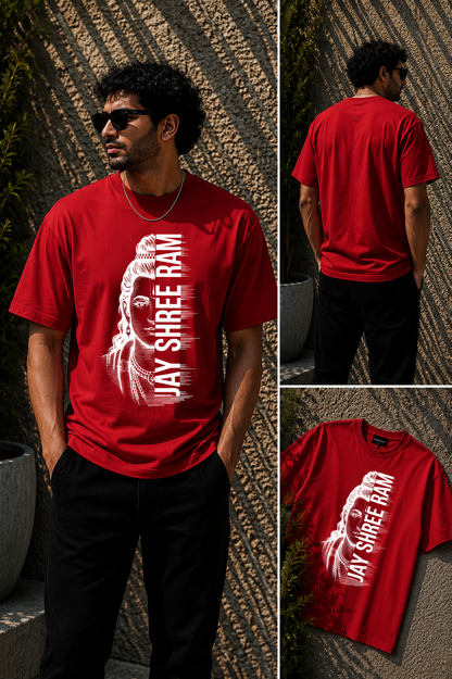Unisex Classic Divine Equilibrium: Jay Shree Ram (White) | Unisex Classic T-Shirt