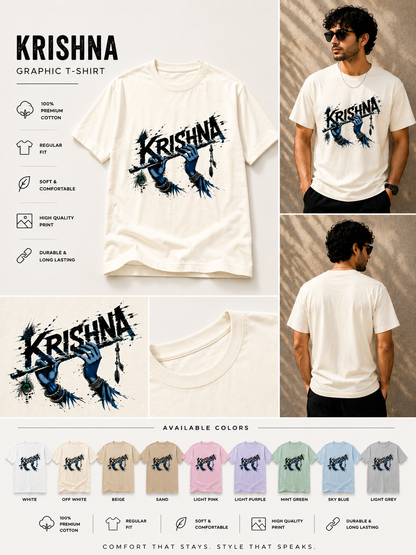 Krishna Flute Glitch | Unisex Classic T-Shirt