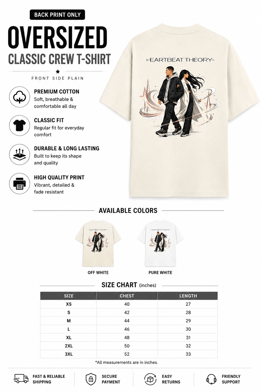 Heartbeat Theory | Unisex Oversized T-Shirt