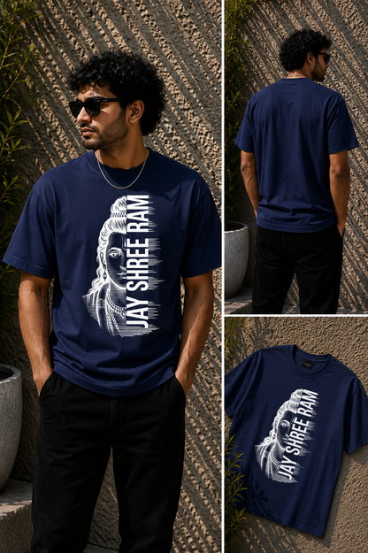 Unisex Classic Divine Equilibrium: Jay Shree Ram (White) | Unisex Classic T-Shirt
