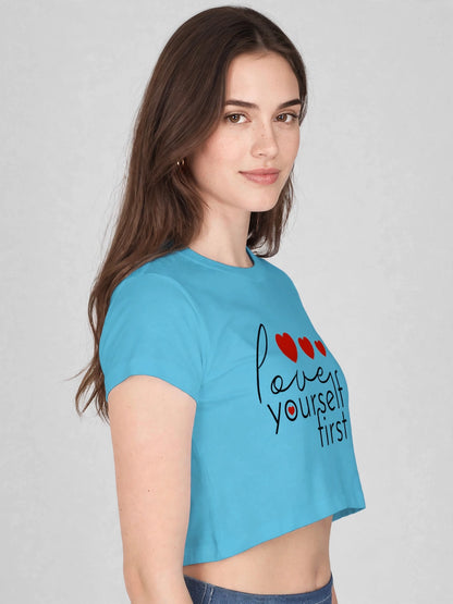 "Love Yourself First" Cropped Top