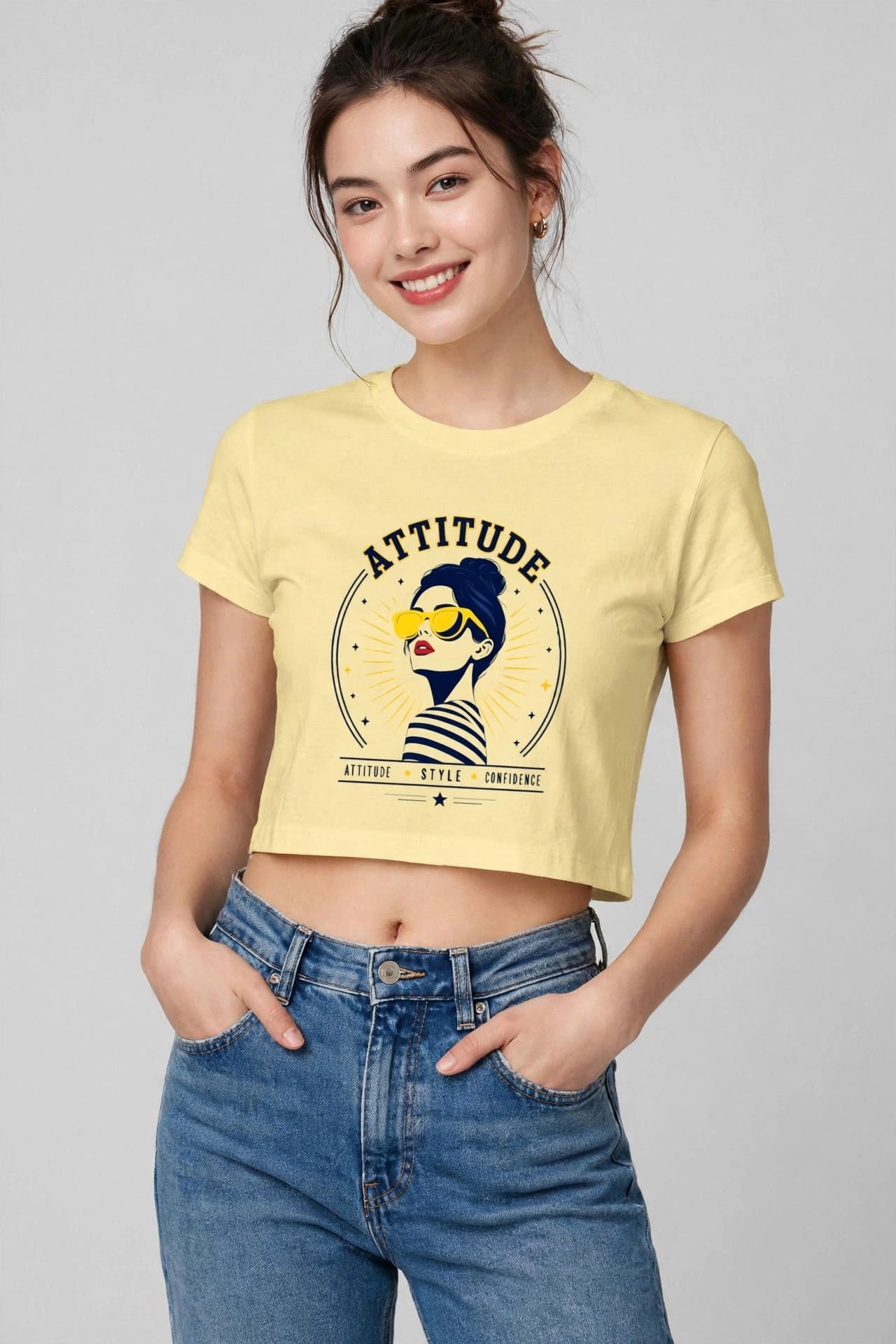 "Attitude" Cropped Tee