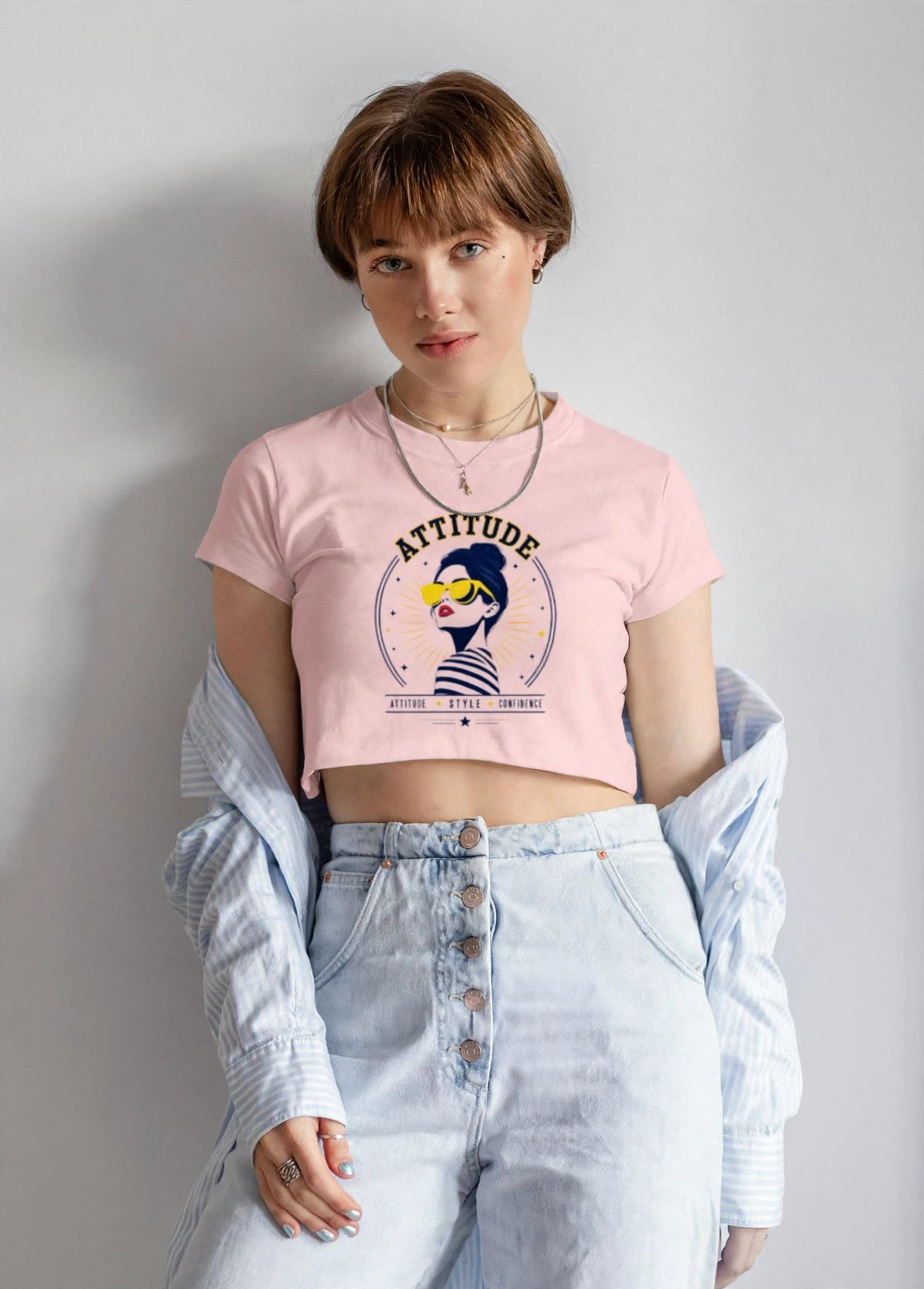 "Attitude" Cropped Tee