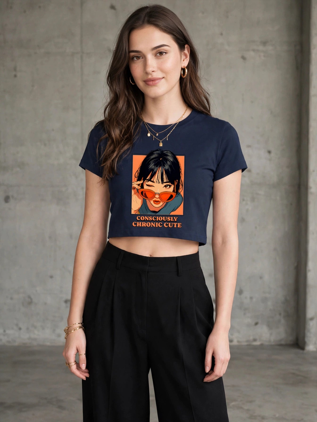 "Consciously Chronic Cute" Cropped Tee