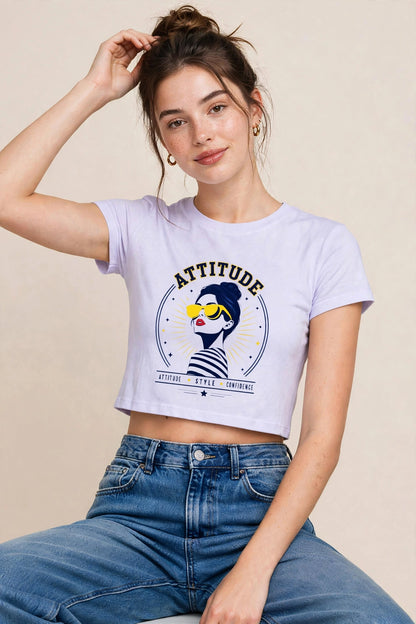"Attitude" Cropped Tee