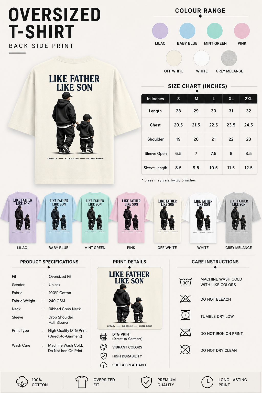Like Father Like Son | Oversized Classic T-Shirt