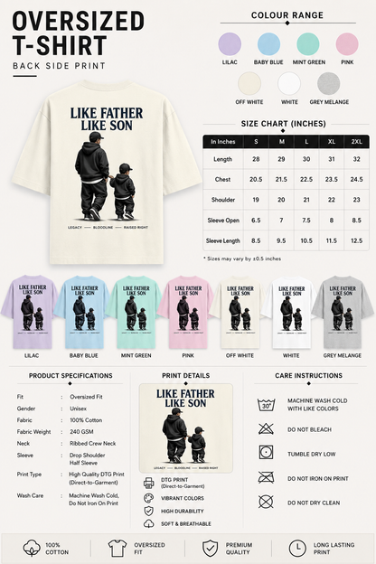 Like Father Like Son | Oversized Classic T-Shirt