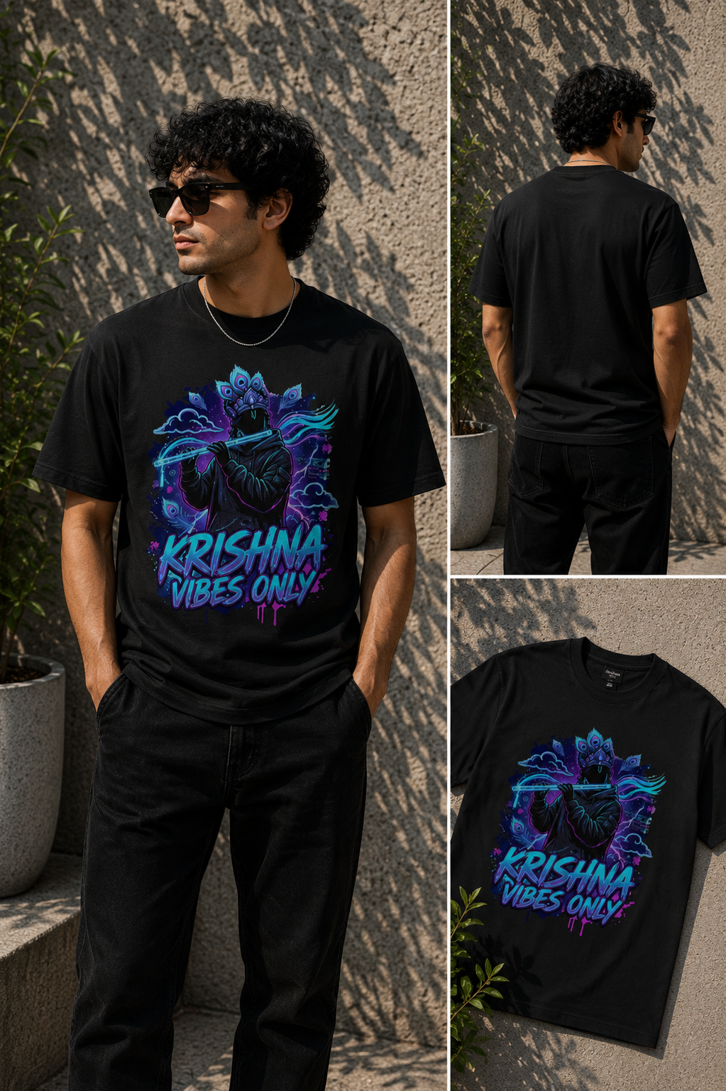 Krishna Vibes Unisex Classic Crew T-Shirt