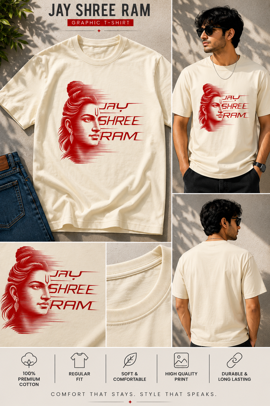 Devotional Motion: Jay Shree Ram | Unisex Classic T-Shirt