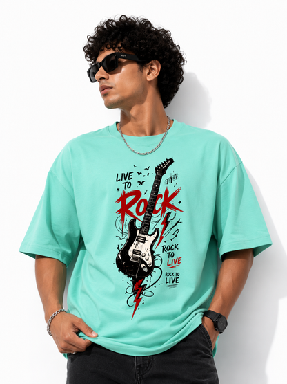 Live to Rock | Unisex Oversized T-Shirt