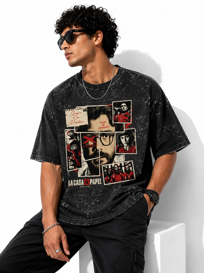 The Professor | Unisex Acid Washed Oversized Tee