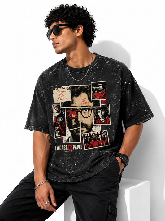 The Professor | Unisex Acid Washed Oversized Tee