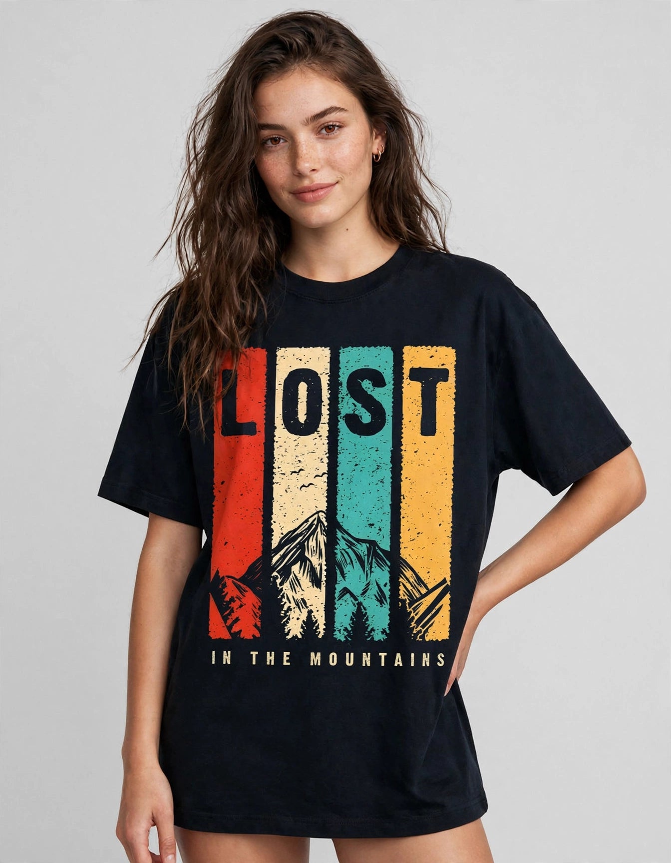 Lost in the Mountains | Unisex Oversized T-Shirt