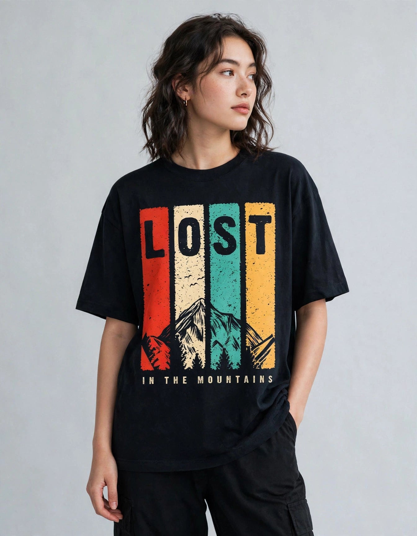 Lost in the Mountains | Unisex Oversized T-Shirt