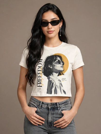 "Freedom" Cropped Tee