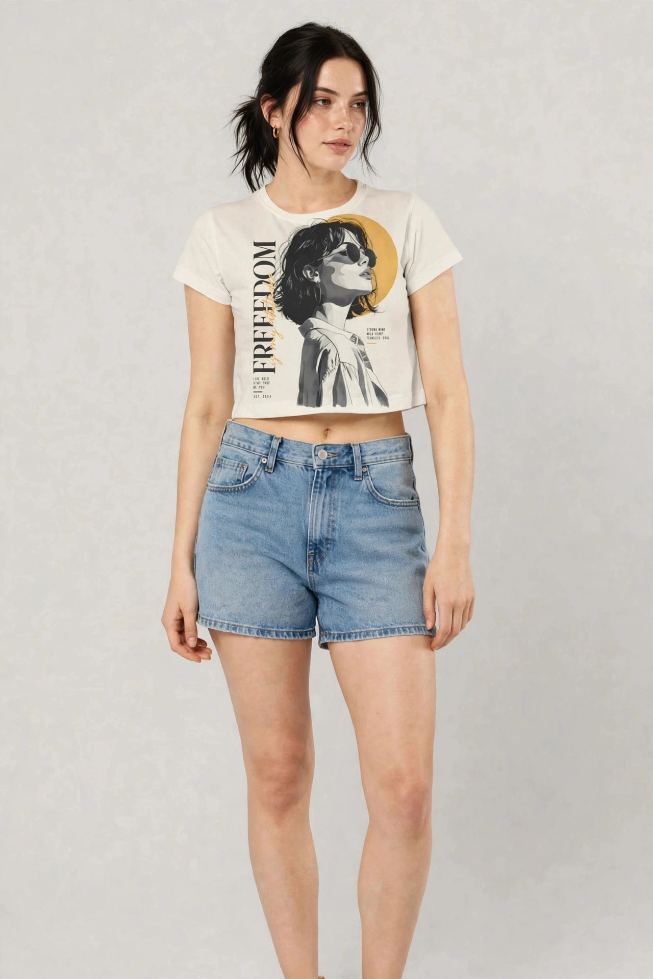 "Freedom" Cropped Tee