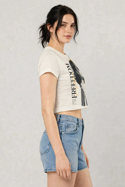 "Freedom" Cropped Tee