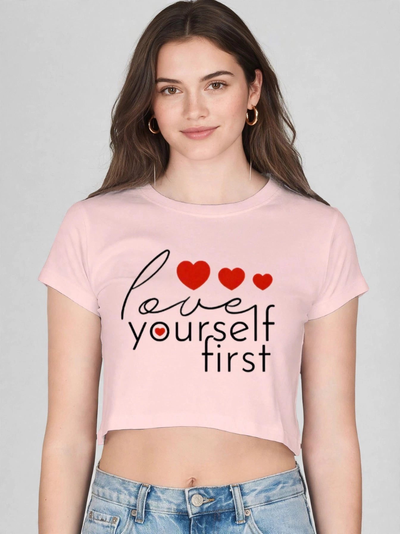 "Love Yourself First" Cropped Top