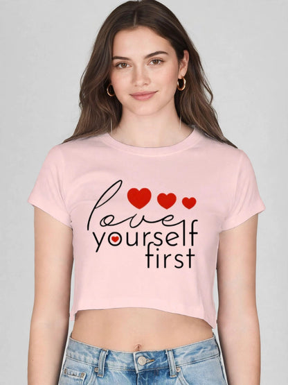 "Love Yourself First" Cropped Top