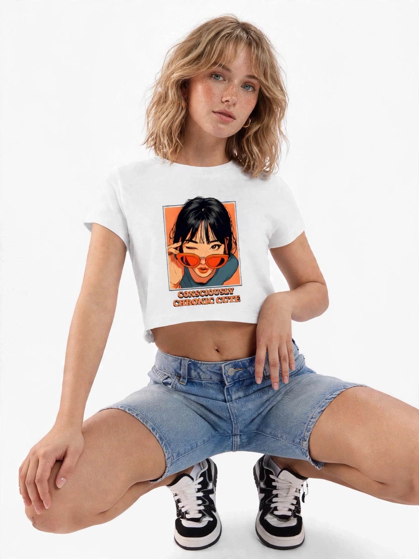 "Consciously Chronic Cute" Cropped Tee